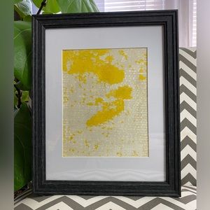 Abstract Acrylic Original Paintings On Canvas Paper 9X12 Yellow